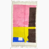 Geometric Pop: Modern Moroccan Boubou Rug - Moroccan rug