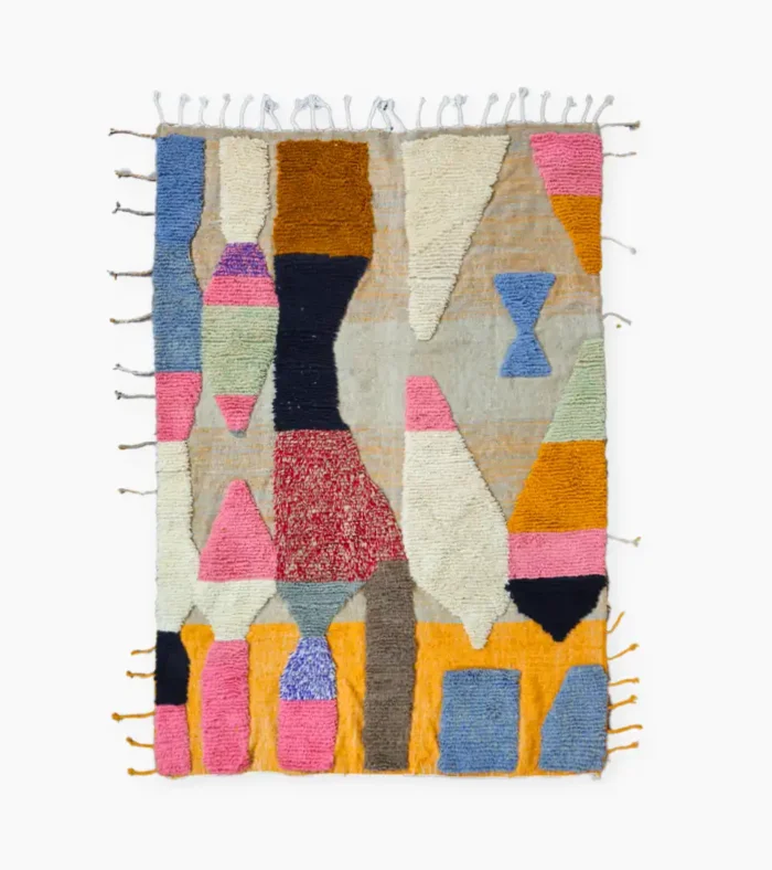 Geometric Dream A Masterpiece Moroccan Rug in Vibrant Colors