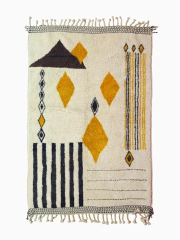 Top View Of Atlas Sun Geometric Hand-Knotted Rug