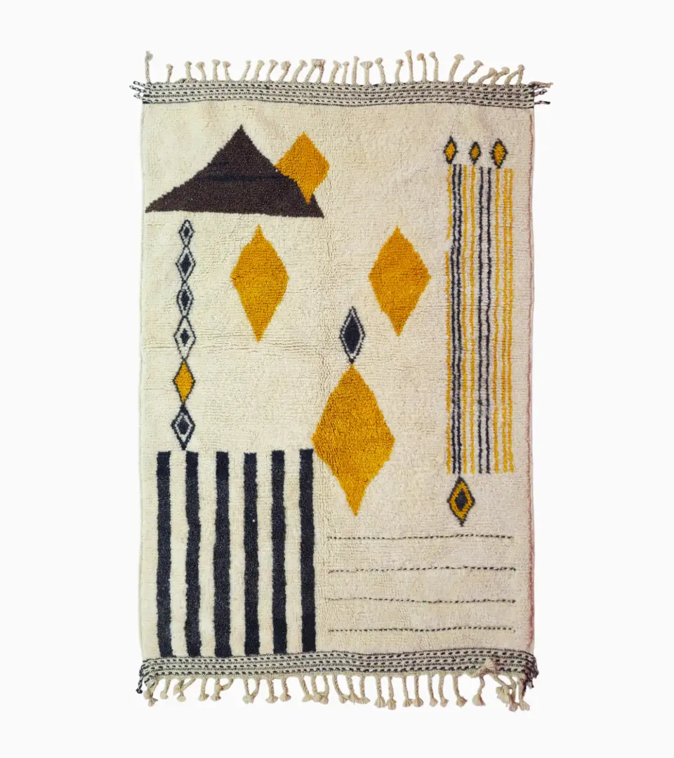 Top View Of Atlas Sun Geometric Hand-Knotted Rug