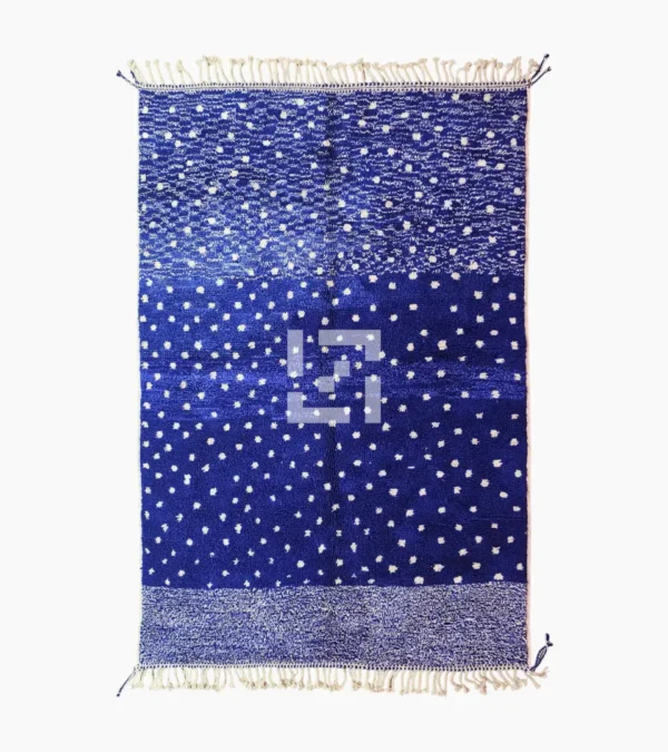 Top View of Aura Dotted Plush Wool Rug