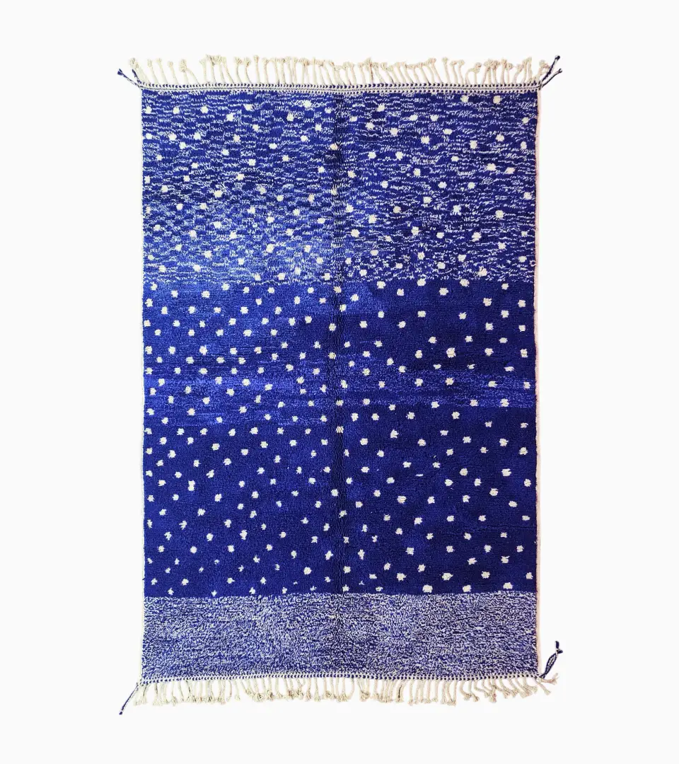 Top View of Aura Dotted Plush Wool Rug