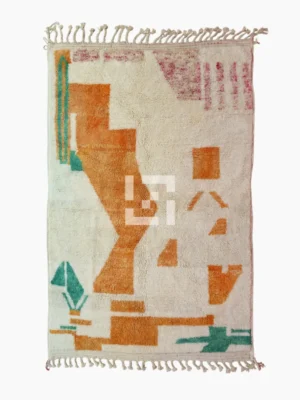 Top View of Nomad Blocks Geometric Wool Rug