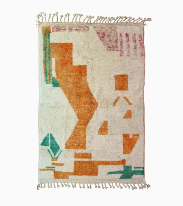 Top View of Nomad Blocks Geometric Wool Rug