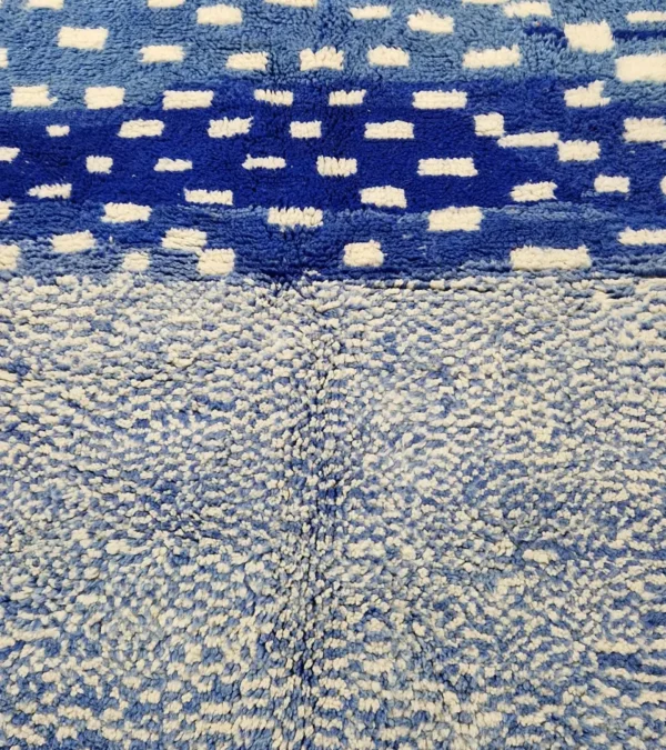 Handwoven Checked Plush Wool Rug - Image 7