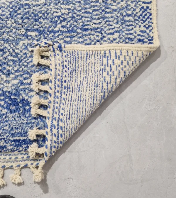 Handwoven Checked Plush Wool Rug - Image 4