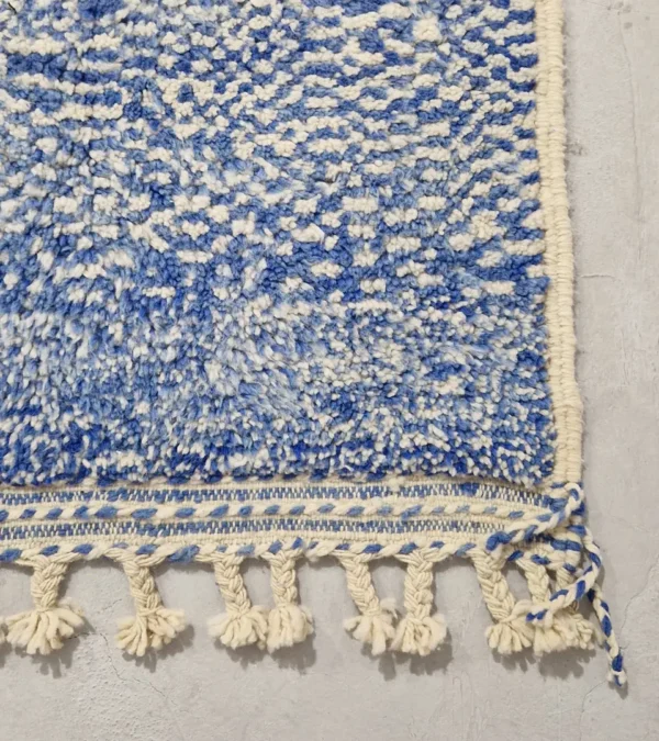 Handwoven Checked Plush Wool Rug - Image 3