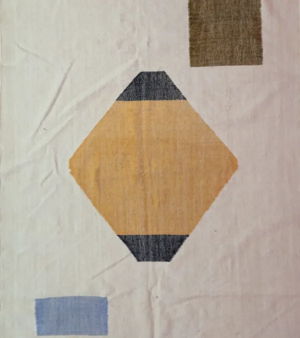 Detailed View of Orion Lozenge Geometric Kilim Rug