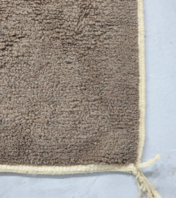 Detailed View of Avery handmade Beni Ourain wool rug with a modern geometric neutral design