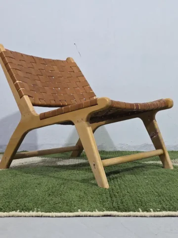 Minimalist Moroccan wool rug in soft green tones