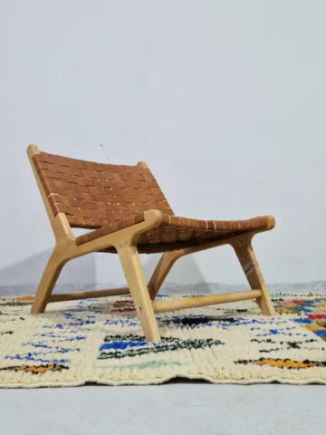 Statement geometric wool rug 5x7 ready to ship