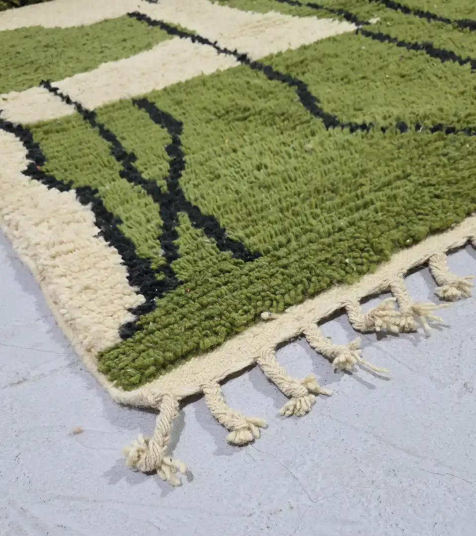 Modern architectural Moroccan area rug 8x10