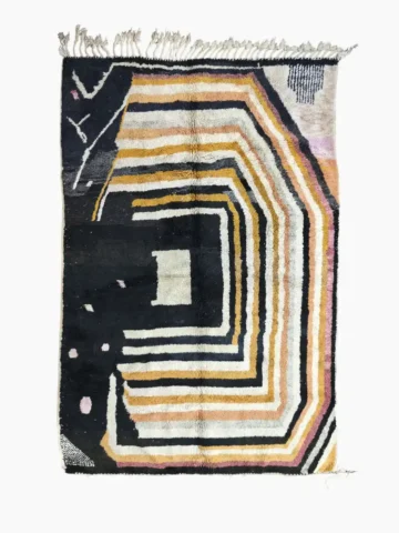 Hand knotted Moroccan wool rug 8x10 multicolor