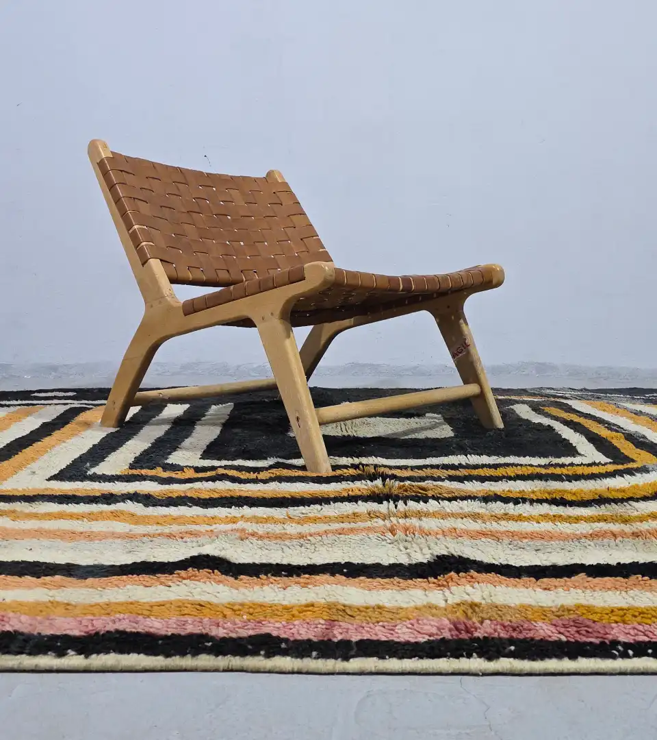 Modern Moroccan statement rug 8x10 ft