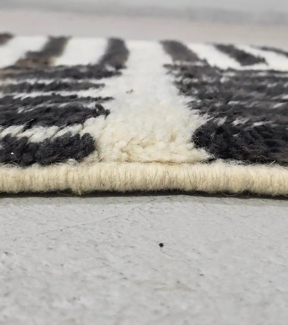 Modern 2.5x10 Moroccan Hand Knotted Runner Rug - Image 6