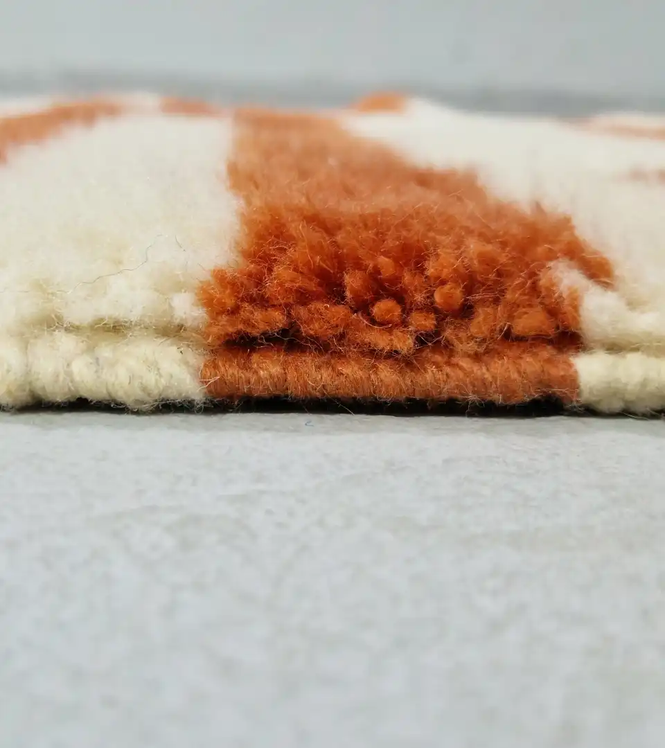 Desert modern hand knotted wool runner rug 2.5x8