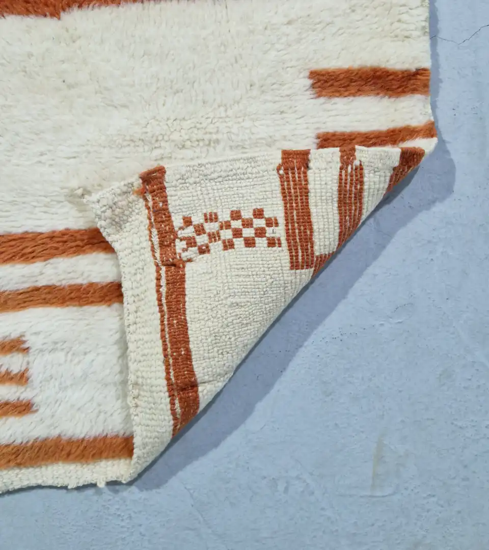 Desert modern hand knotted wool runner rug 2.5x8